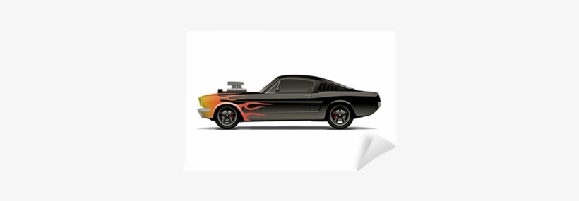 Castomized Muscle Car With Supercharger And Flames - Muscle Car, transparent png #2207978