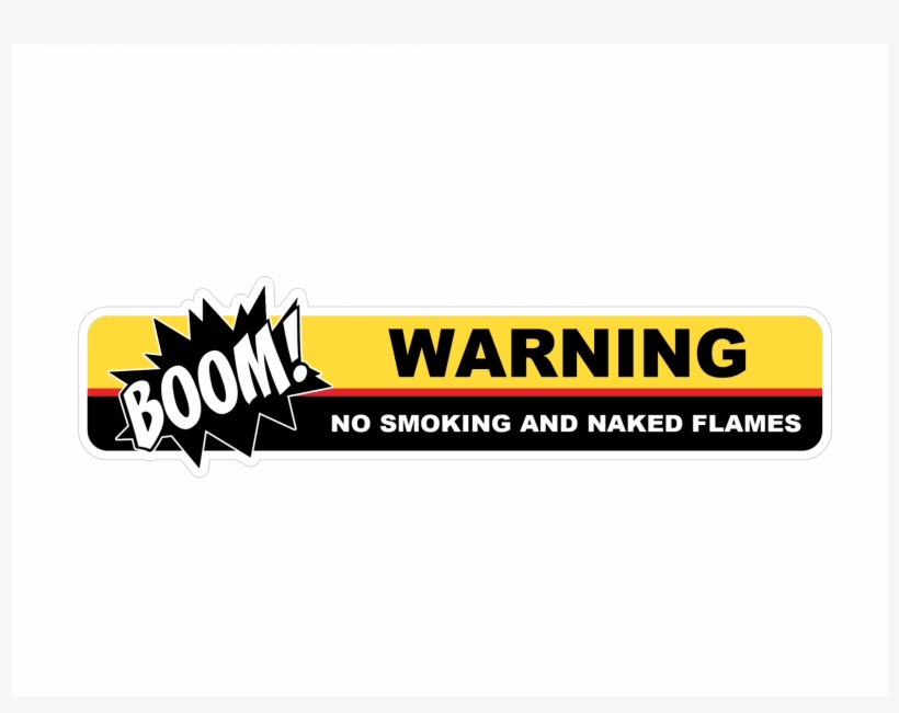No Smoking And Naked Flames - Warning Crazy Chemist At Work Oval Sticker, transparent png #2208023