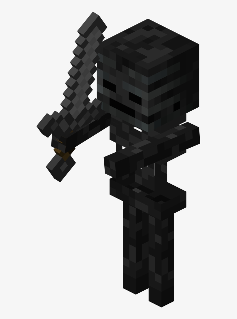 Wither Skeleton - Mobs De Minecraft Png, transparent png #2208122