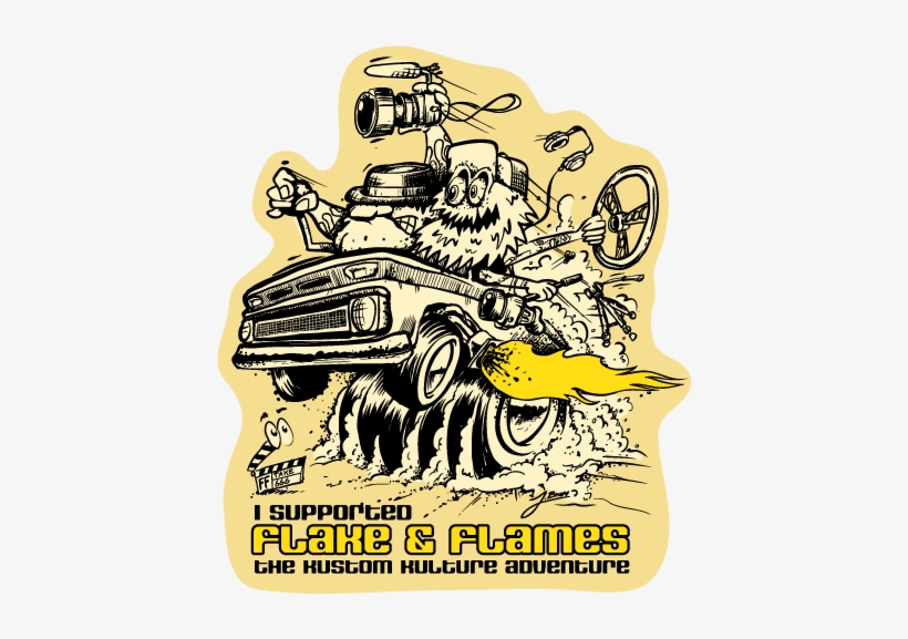 Flake & Flames Support Sticker - Illustration, transparent png #2208263