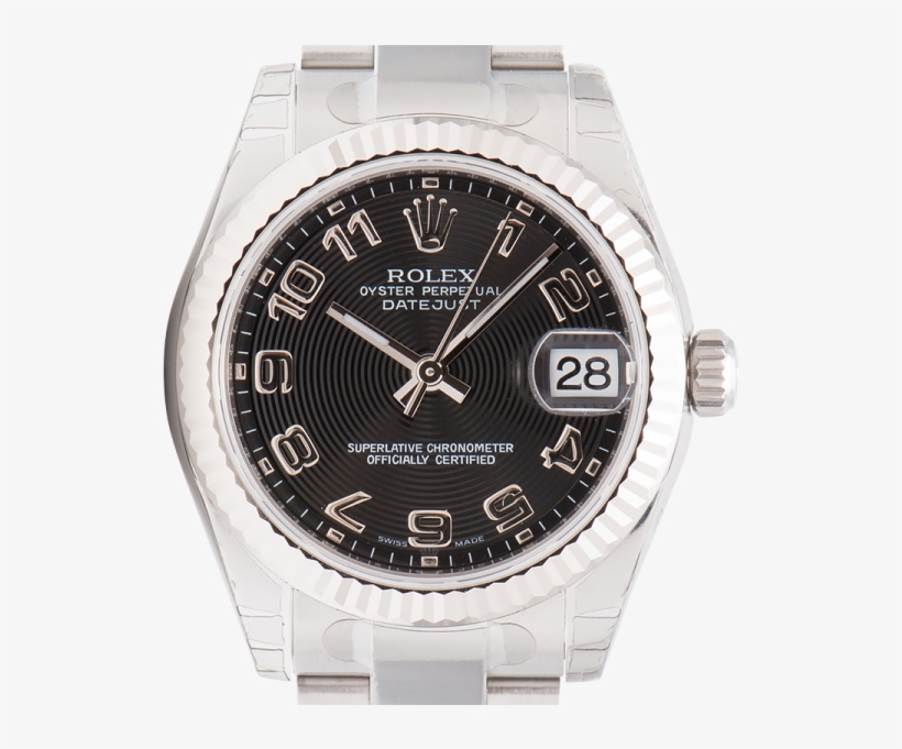 Rolex Lady Datejust 31mm Steel Black Concentric Circle - Rolex President Datejust 79178 18k Gold Champagne Dial, transparent png #2208545