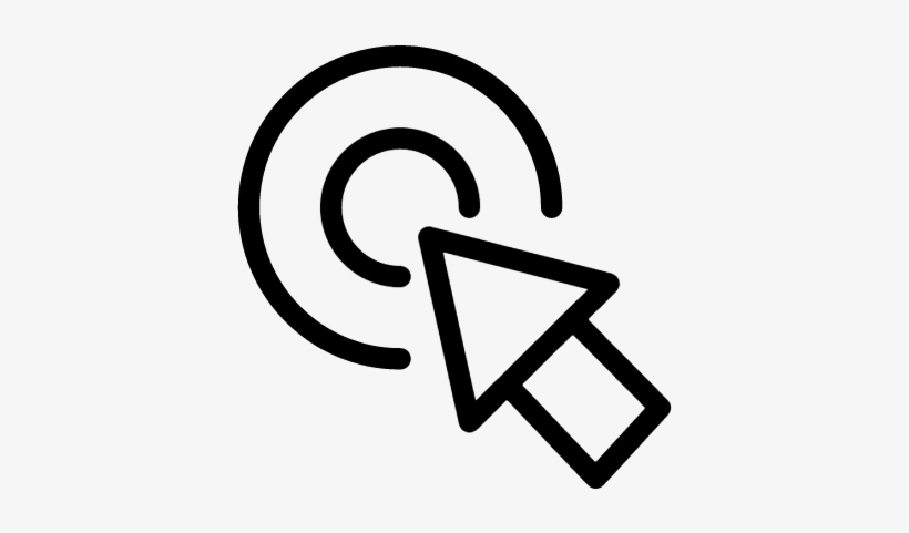 Arrow Pointing The Center Of A Circular Button Of Two - Окружность Со Стрелкой Иконка Вектор, transparent png #2208632