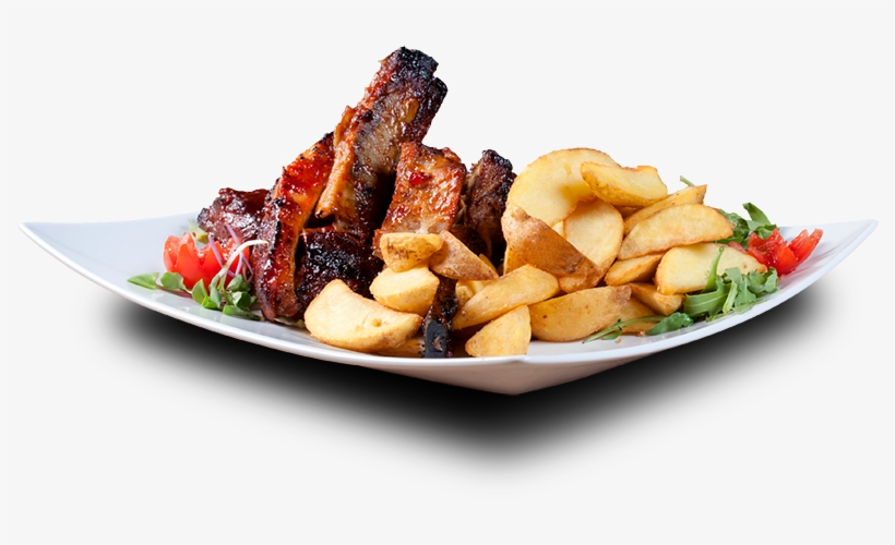 Bbq Ribs - French Fries And Meat Png, transparent png #2208914