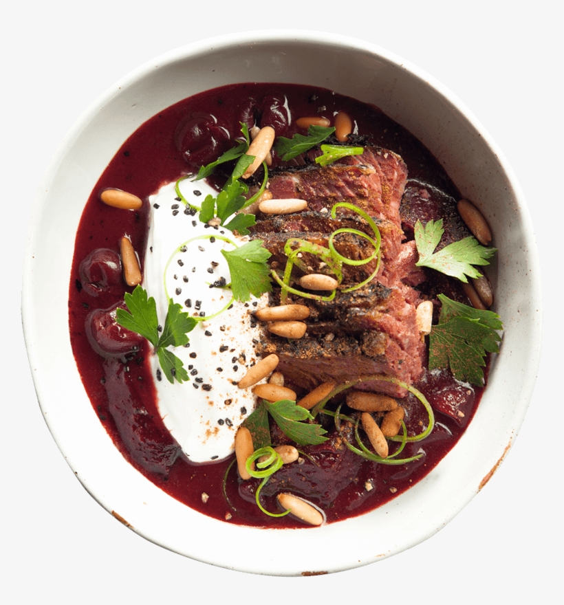 Beetroot And Sour Cherry Soup With Perfumed Short Ribs - Asian Soups, transparent png #2209097