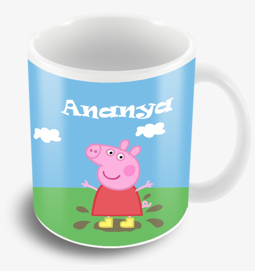 Funcart Peppa Pig Ceramic Coffee Mug - Peppa Pig Front Front, transparent png #2209270