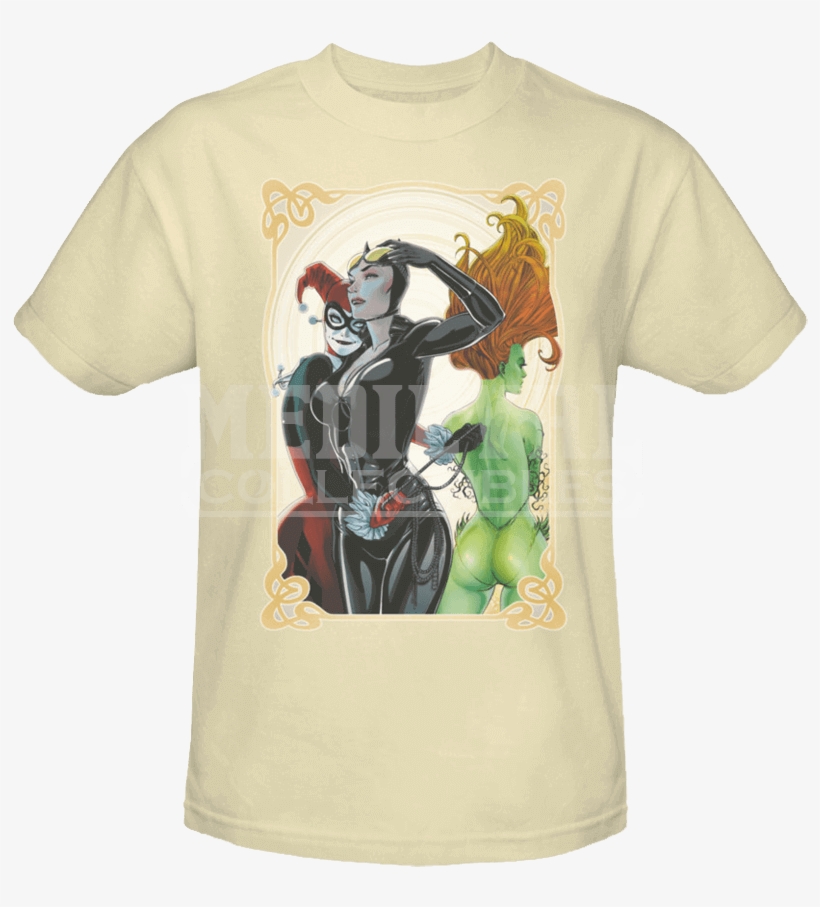 Gotham City Sirens 4 T-shirt - Gotham City Sirens T Shirt, transparent png #2209293
