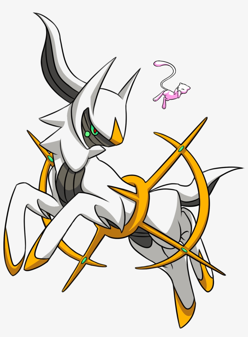 Mew And Arceus - Cartoon, transparent png #2209637