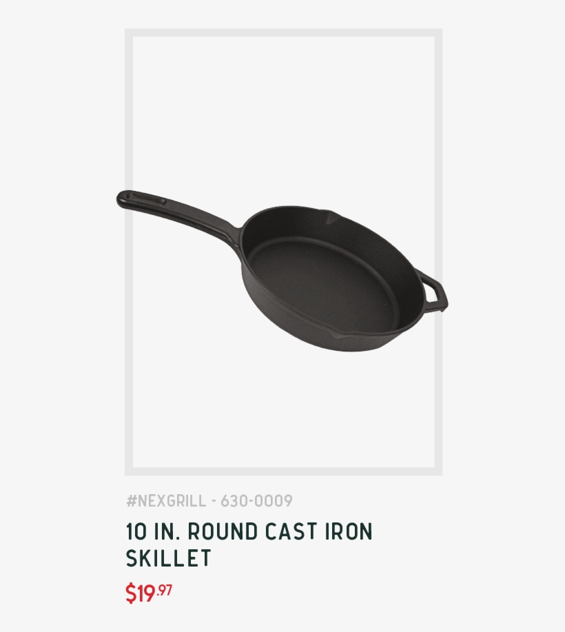 Nexgrill Three Piece Tool Set 10 Inch Round Cast Iron - Sauté Pan, transparent png #2210497