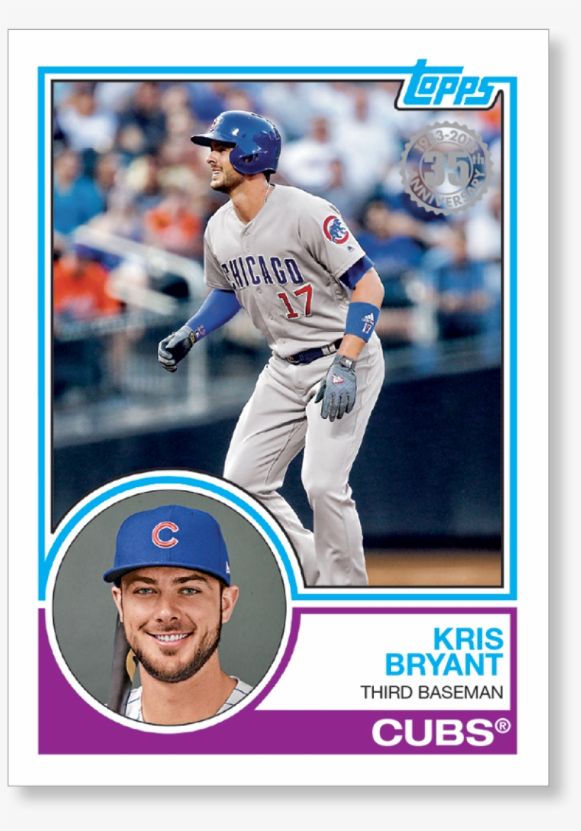 2018 Topps Series 1 Baseball Kris Bryant 1983 Topps - Cubs Topps Baseball Cards 2018, transparent png #2210563