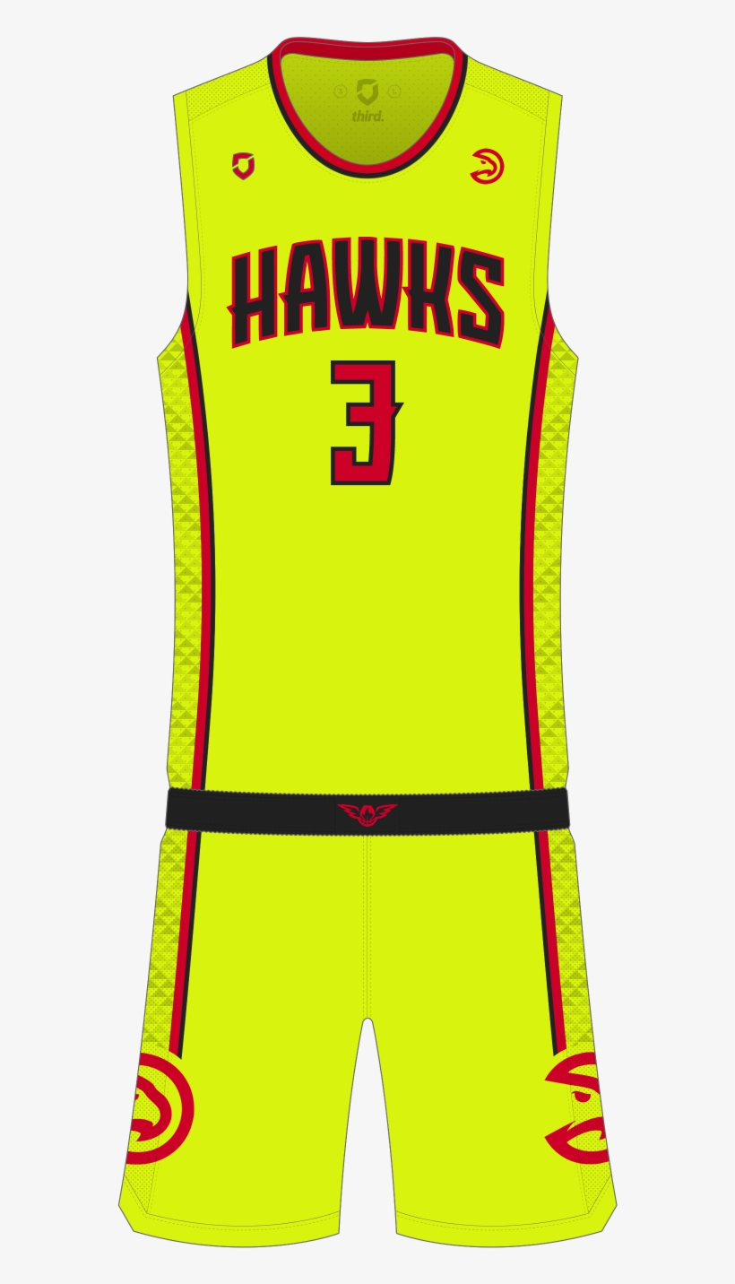 Atlanta Hawks Volt-ernate - Atlanta Hawks Jersey Design, transparent png #2210915