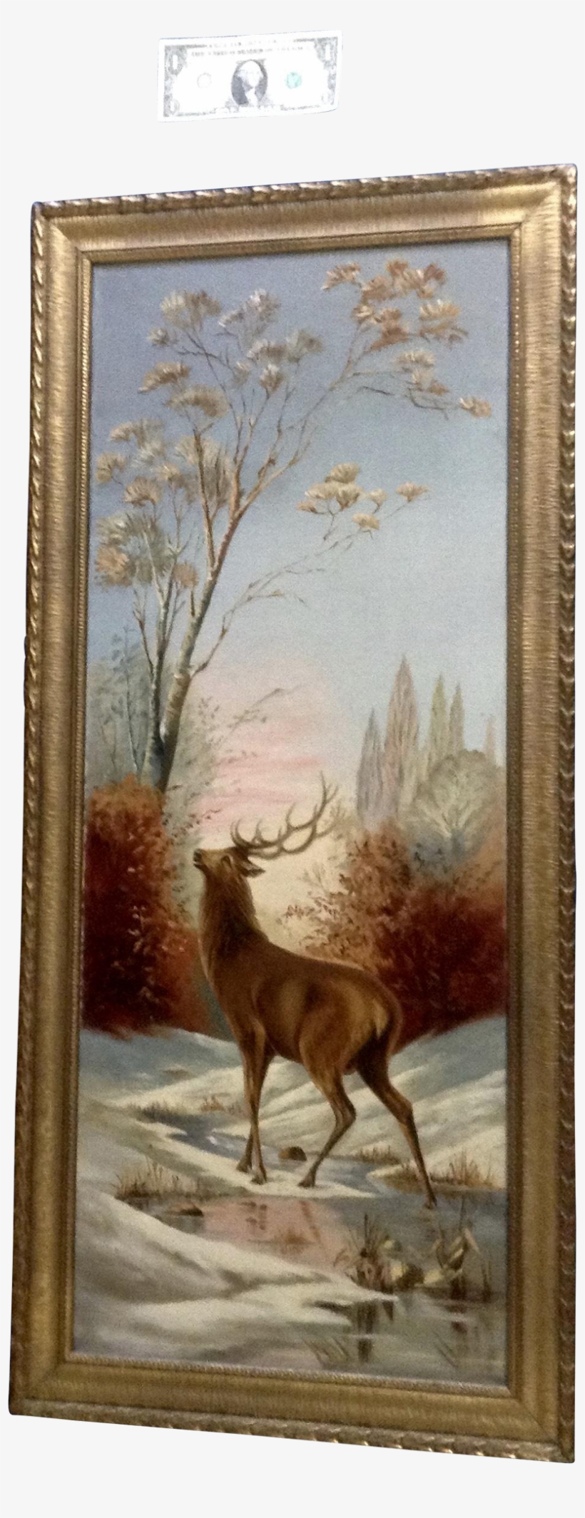 Bull Elk Getting Ready To Bugle, Large 1900's-1920's - Painting, transparent png #2211575