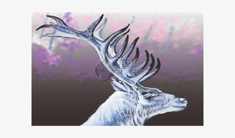 Elk Painting Inverted - Elk, transparent png #2211633