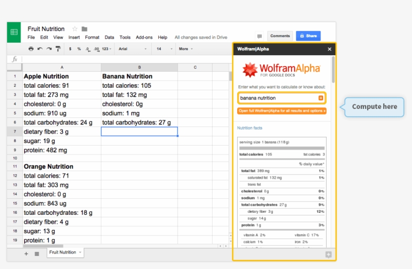 Wolframalpha Add Ons For Google Drive Doc Spreadsheet - Google Sheets Sidebar Form, transparent png #2212483
