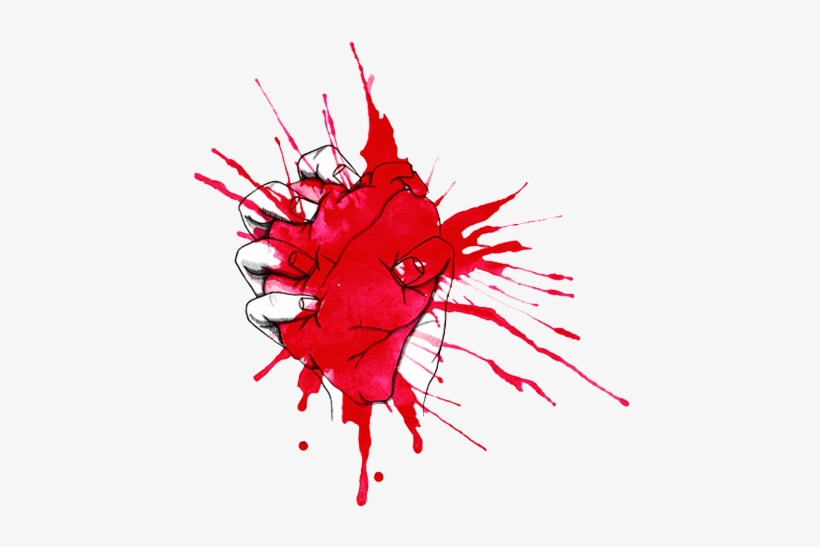 Blood, Heart, And Green Day Image - Hand Holding Heart Png, transparent png #2212890