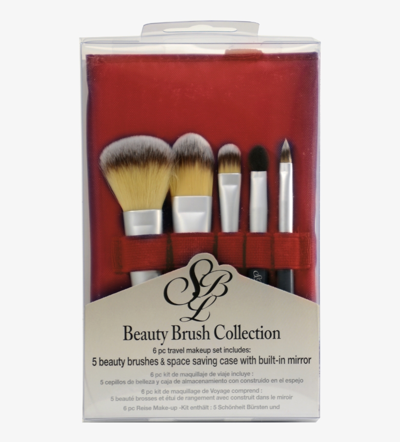 Silver Brush Beauty Brush Set Of 5 Brushes In Red Travel - Silver Brush Silver Beauty Brush Sets, Pack, transparent png #2213052