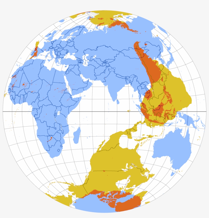 Map Of Where You Would End Up If You Dug Straight Down - Antipode Map, transparent png #2213231