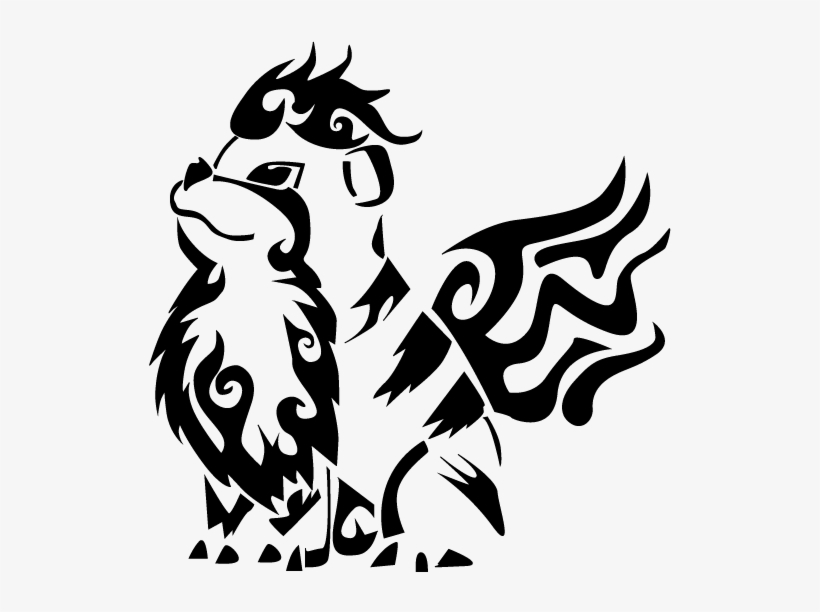 Tribal Growlithe By Amandanoelledesign On Deviantart - Tribal Growlithe, transparent png #2213831