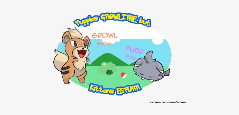 Puppies Growlithe And Kittens Espurrpupples Growl And - Growlithe Puns, transparent png #2213934
