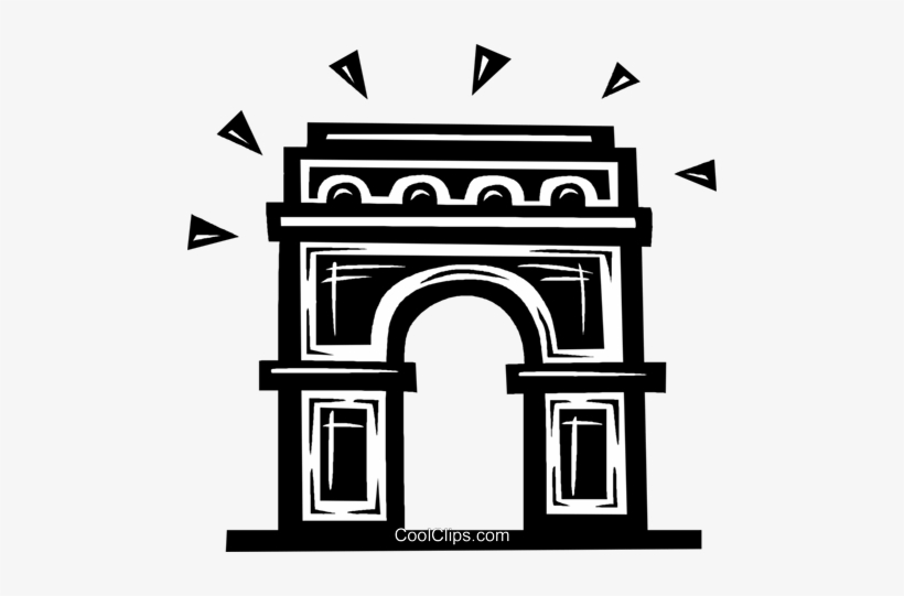 Arc De Triomphe Royalty Free Vector Clip Art Illustration - Arc De Triomphe Clip Art, transparent png #2214111