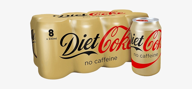 Diet Coke Caffeine Free Cans, 8 X 330ml - Diet Coke No Caffeine, transparent png #2214355