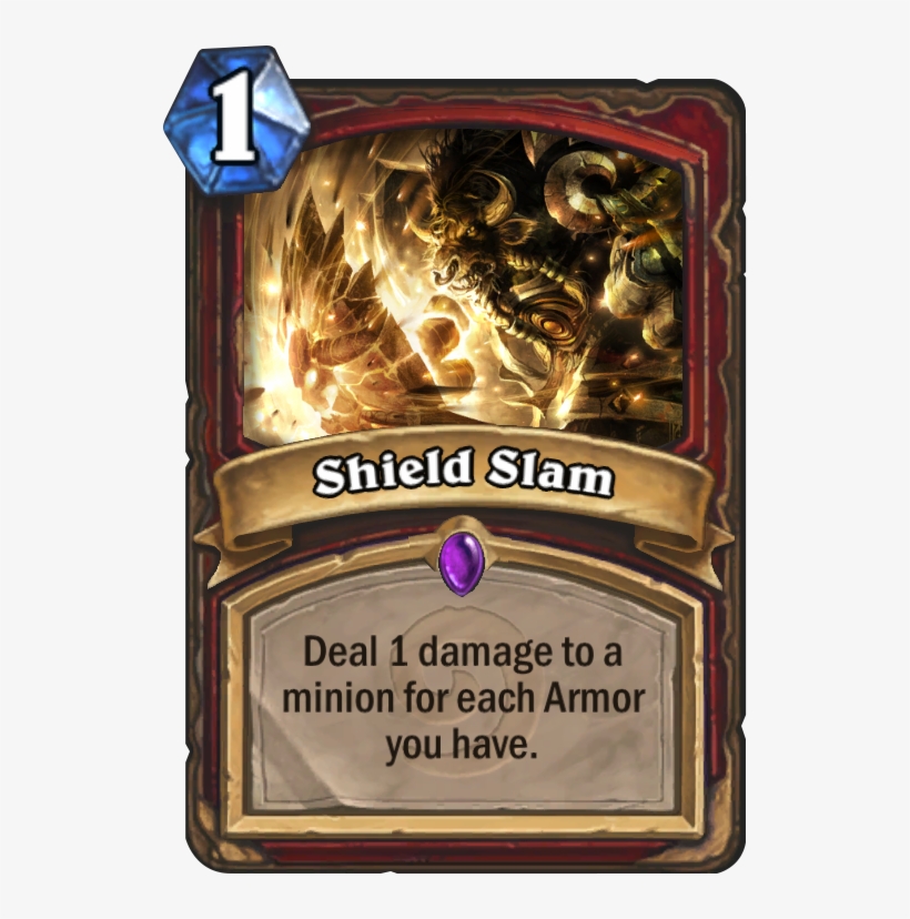 Shield Slam Card - Hearthstone Shield Slam, transparent png #2215227
