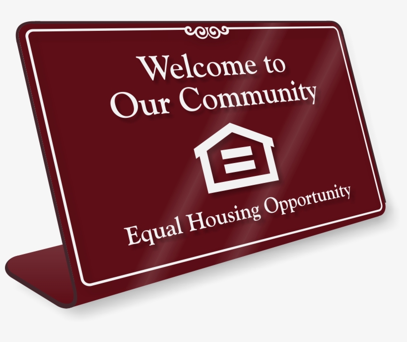 Welcome To Our Community Sign - Desk Sign, transparent png #2216628