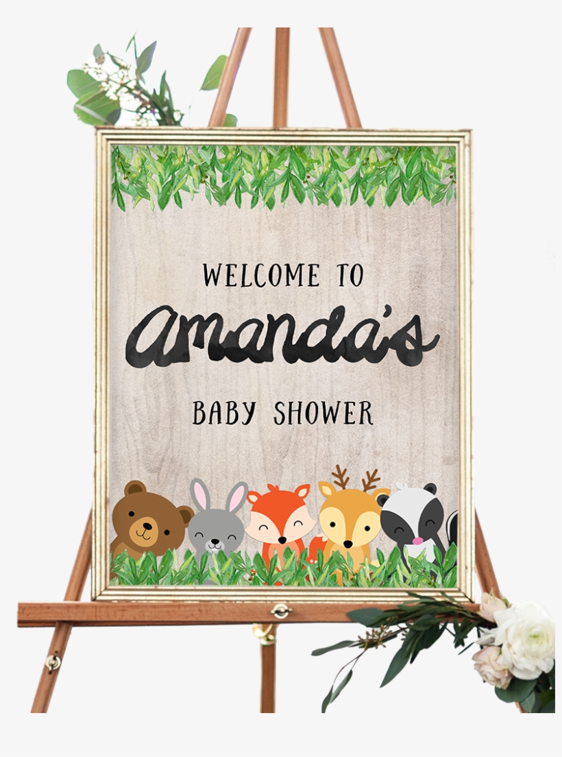 Woodland Welcome Sign - Woodland Welcome Baby Shower Sign, transparent png #2216632