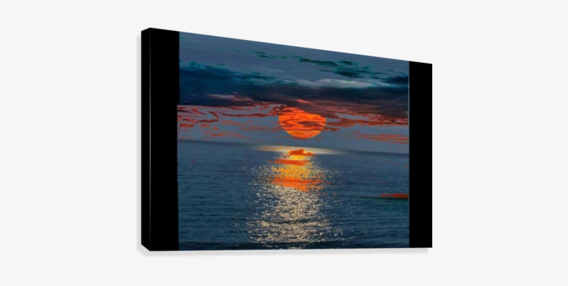 Red Moon Rising Canvas Print - Led-backlit Lcd Display, transparent png #2216768