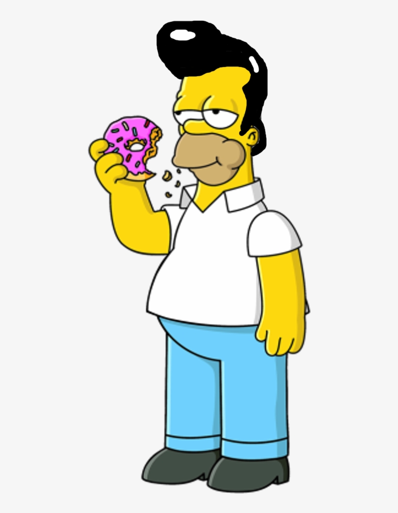 Homer Simpson With Elvis Presley's Hair By Darthraner83 - Homer Simpson, transparent png #2217090