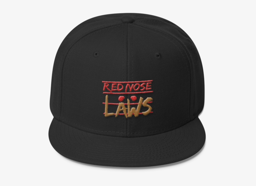 Red Nose Laws Wool Blend Snapback Black Cap - Baseball Cap, transparent png #2217321