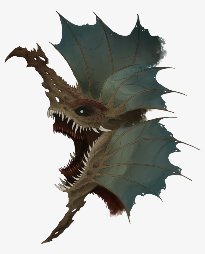 Random Dragon Head By Blackchaos666 On Deviantart - Digital Art, transparent png #2217697
