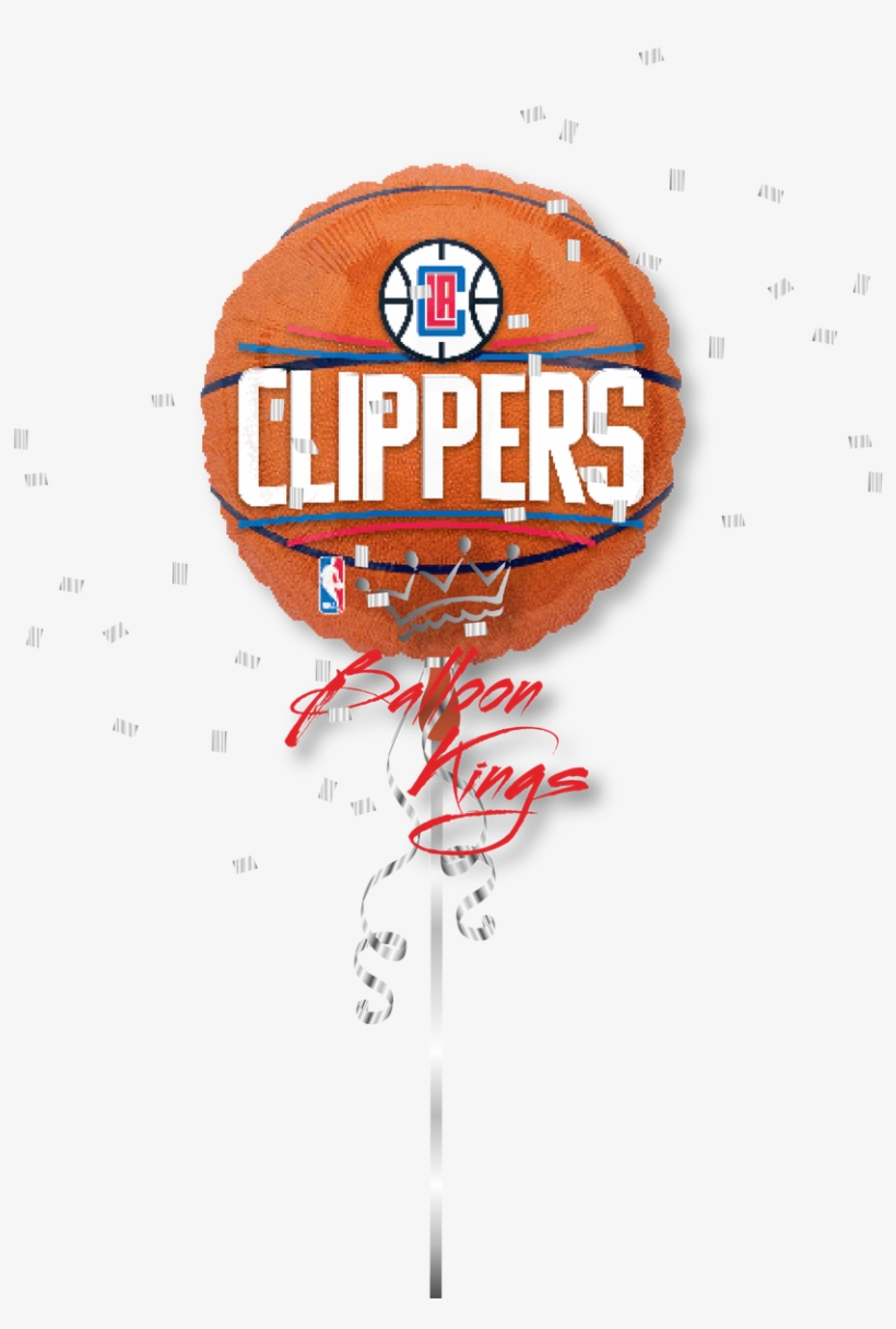 La Clippers - Nba La Clippers Basketball Foil Mylar Balloon 18" By, transparent png #2217809