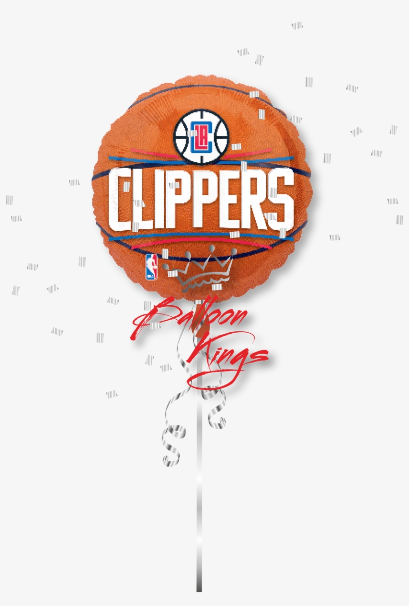 La Clippers - Nba La Clippers Basketball Foil Mylar Balloon 18" By, transparent png #2217809