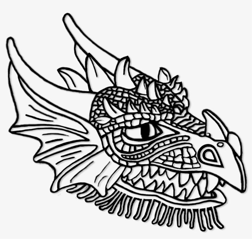Right Click Here And 'save Image As ' To Download Dragon - Colour In Dragon Head, transparent png #2217849