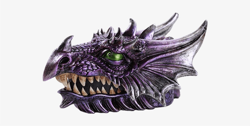 Purple Dragon Head Keepsake Box - Pacific Trading 11429 Dragon Head Box, 4 X 3.875 X, transparent png #2218038