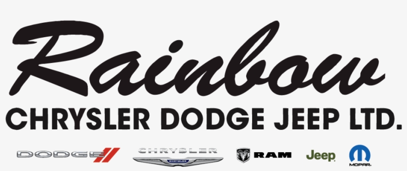 L Rainbow Chrysler Logo - Rainbow Word Black, transparent png #2218521