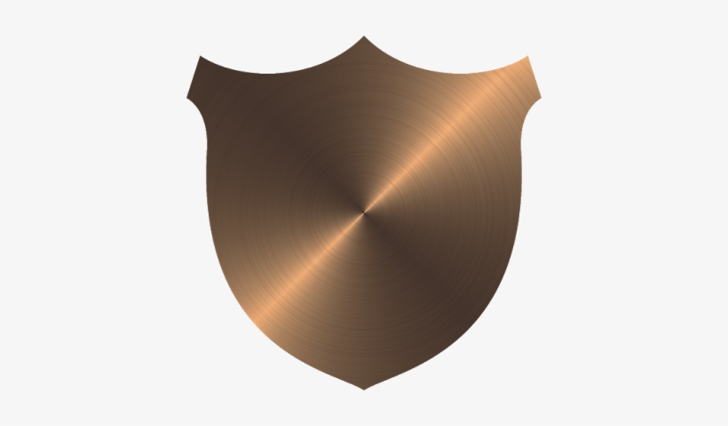 Shield 3 Flat Brushed Circular Copper Metallic Metal - Shield Texture Png, transparent png #2219594