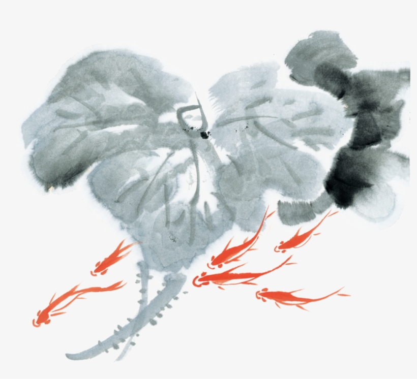 Transparent Decorative Material For Lotus Leaf Painting - 中国 风 背景, transparent png #2219866