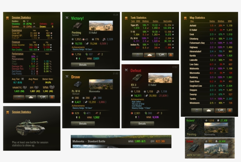 Features - - Wot Session Stat, transparent png #2220044