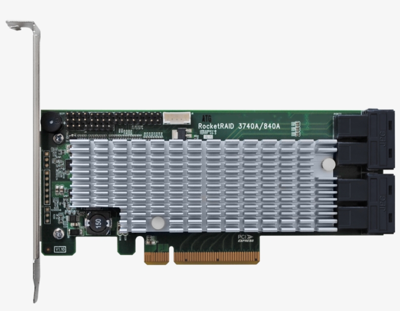 Rr840a-1 - Highpoint Rocketraid 840a Pcie 3.0 X8 6gb/s Sata Raid, transparent png #2220091