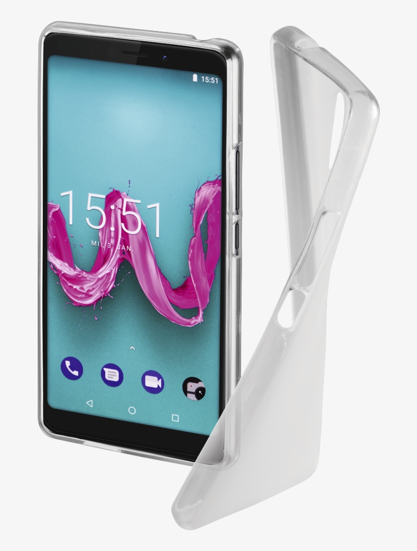 "crystal" Cover For Wiko Lenny 5, Transparent - Hama Back Cover Crystal Compatible With (mobile Phones):, transparent png #2220562