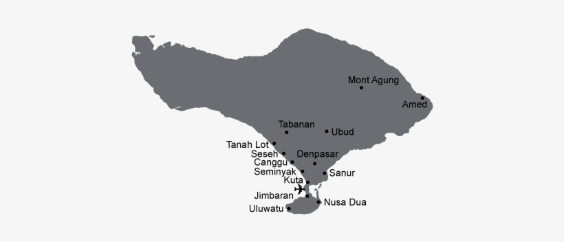 Bali Main Map Ok 2 - Bali Map Vector, transparent png #2220753