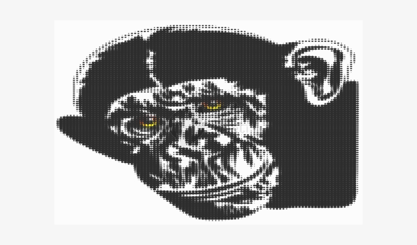 Abstract Chimpanzee Halftone - Smile, transparent png #2220902