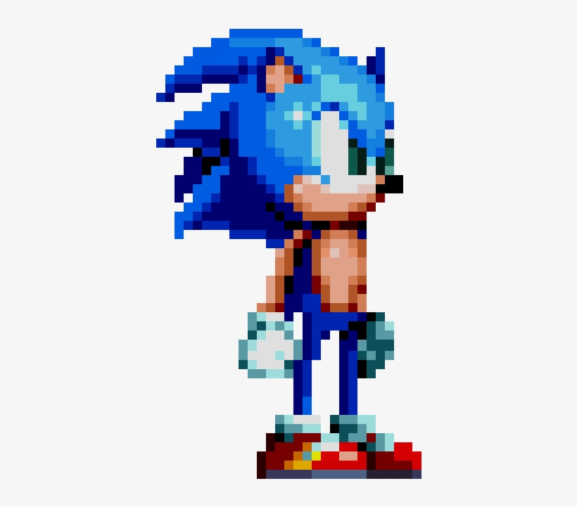 Sonic Face Pixel Art