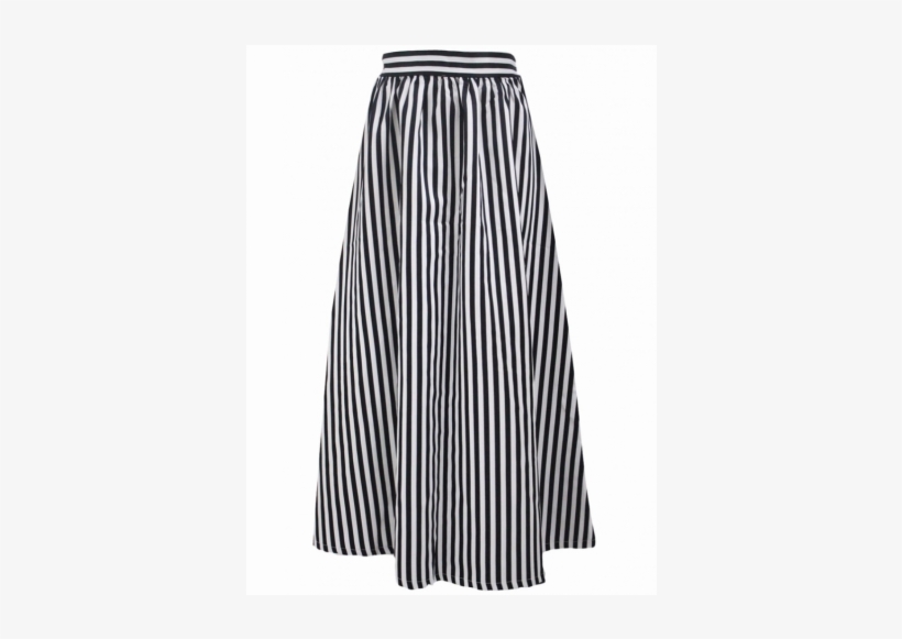Black White Stripes Beach Skirt - Maxi Rok Zwart Wit Gestreept, transparent png #2221199