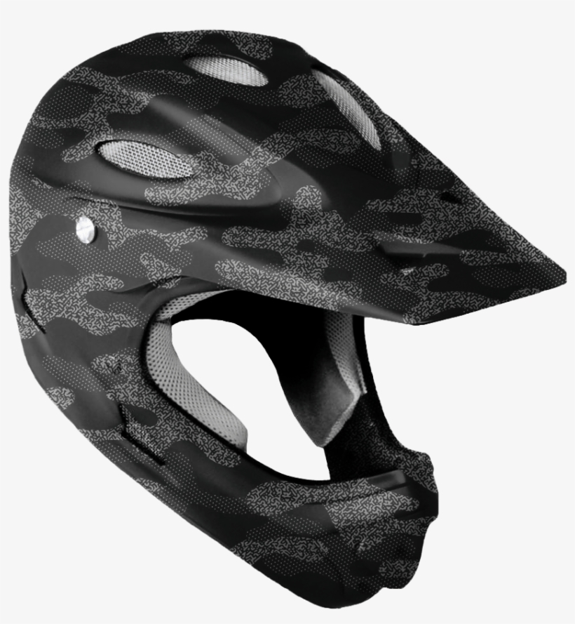 Full Face Helmet Halftone Camo - Bicycle Helmet, transparent png #2221268