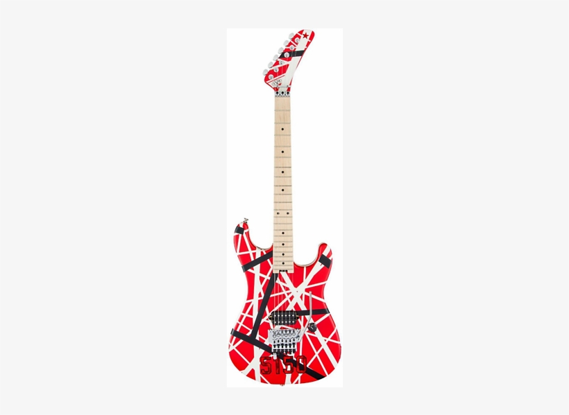 Evh Striped Series 5150 Red, Black, And White Stripes - Evh Striped Series 5150 Electric Guitar - Red/black/white, transparent png #2221461