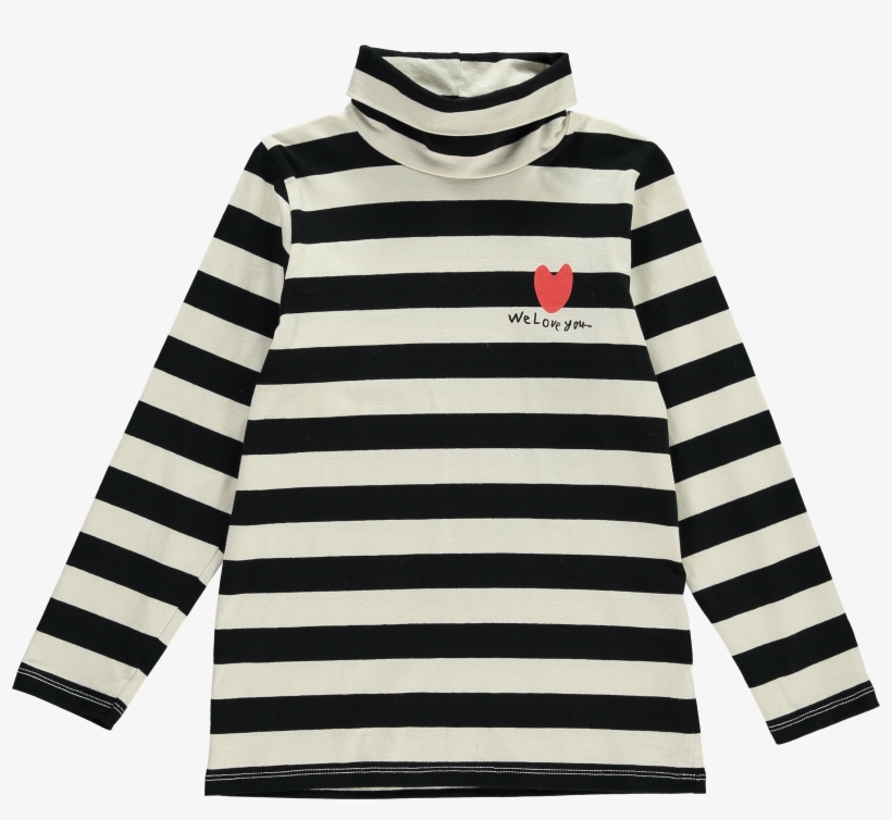 Beau Loves Off White Stripes We Love You Turtle Neck - Black And White Striped Shirt Supreme, transparent png #2221466