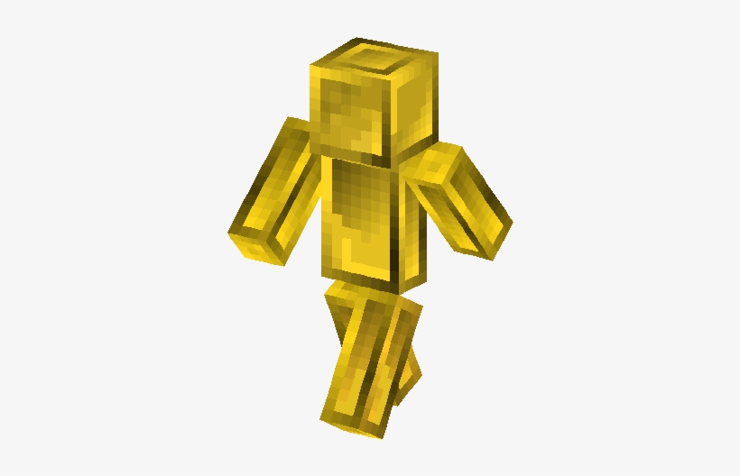 Minecraft Gold Block Skin, transparent png #2221830