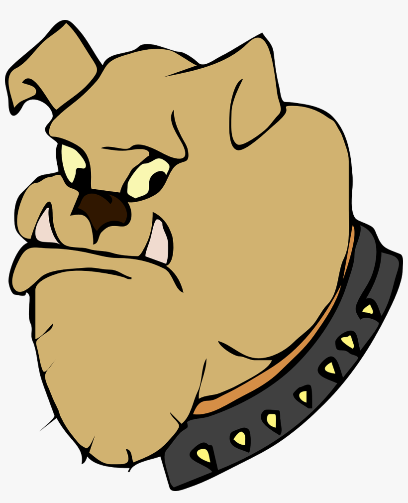 Head, Cartoon, Dog, Bulldog, Animal, Teeth, Mammal - Valentine-dog Round Ornament, transparent png #2222013